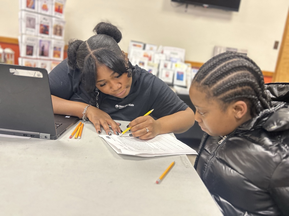 Students focused on schoolwork